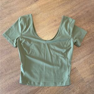 Lululemon Athletica Sage Green Crop Top